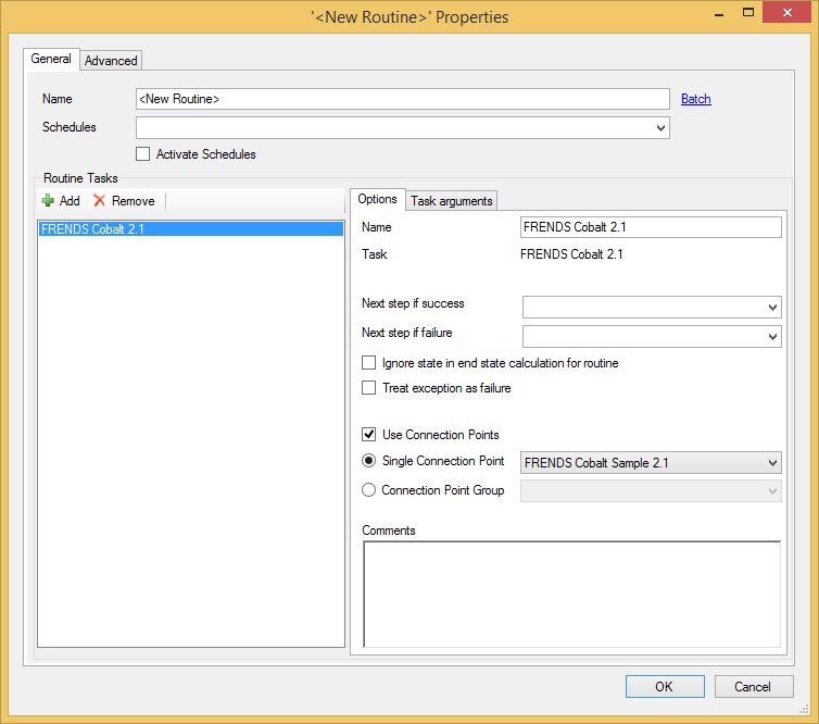 Routine settings