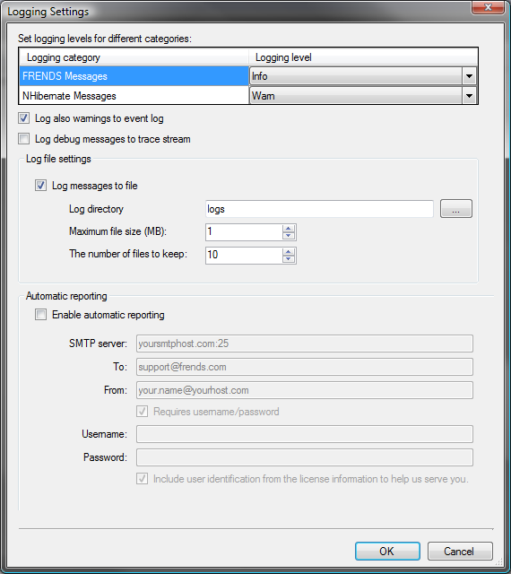 Image -Log Settings
